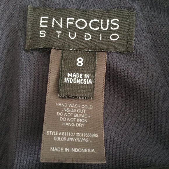 Navy/Silver Dress - Cut Out Design Dress - Picture 4 of 4